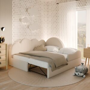 Łóżeczko dziecięce Chmurka w wersji z dodatkowym równym spaniem (Kopia)