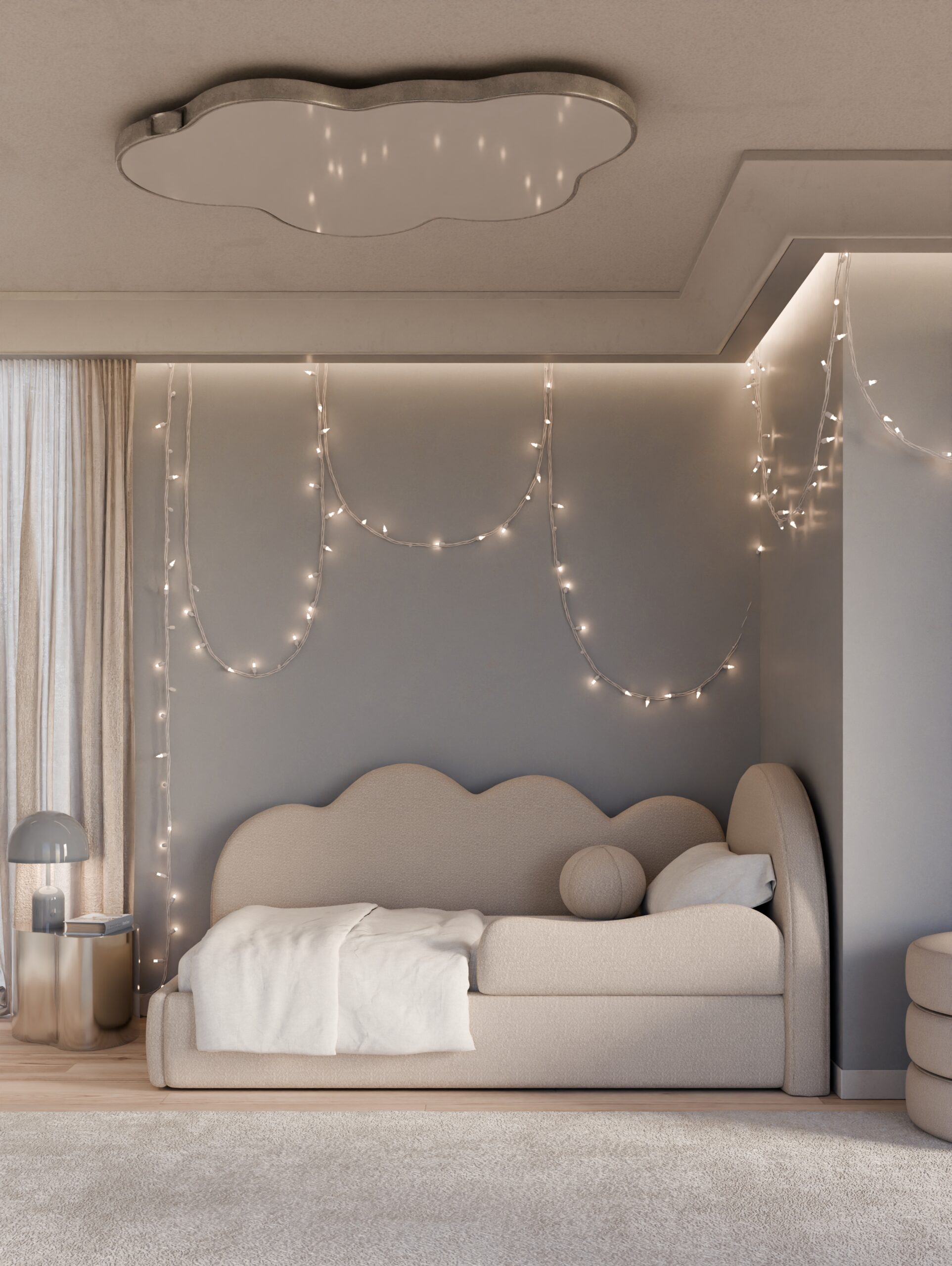 Łóżeczko dziecięce Chmurka w wersji z dodatkowym równym spaniem - obrazek 2